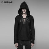 Dark Evil Dragon Pullover Mosaic Punk Hoodies For Men