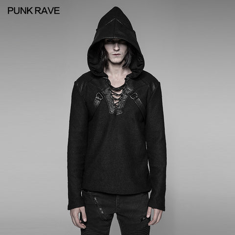 Dark Evil Dragon Pullover Mosaic Punk Hoodies For Men