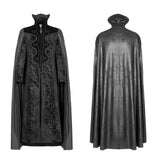 Dracula Gorgeous Gothic Cape Cloak Embossed Velvet Long Coat