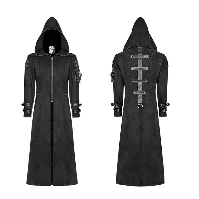Diablo Assassin Killer Dark Punk Hooded Long Coat Jacket For Men