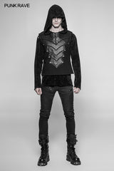 Punk Warrior Leather Stitching Personality Chest Protector Vest
