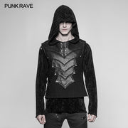 Punk Warrior Leather Stitching Personality Chest Protector Vest