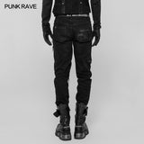 Men's Punk Decadent Crack Personality Pants Hand-painted Trousers