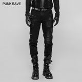 Men's Punk Decadent Crack Personality Pants Hand-painted Trousers