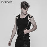 Personality Punk Leather Cross Shoulder Strap Suspenders Accessories