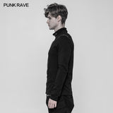 Men's Punk Front Pimp Rivets Slim Personality T-shirt