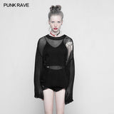 Loose Mesh Ripped Hole Tattered Distressed Knit Sweater Top
