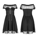Elegant Gothic Lolita Off Shoulder Ruffle Lace Dress
