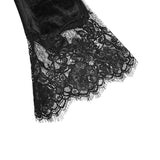 Dark Lace Stitching Feminine Velvet Gothic Dress