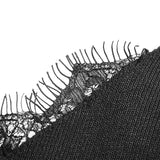 Punk Lace V-collar Back Cross Strap Knitted Sweater T-shirt