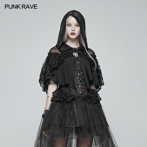 Lolita Transparent Lace Small Cloak With Hood