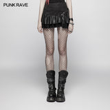 Lovely Steamy Ruffled Punk Miniskirt