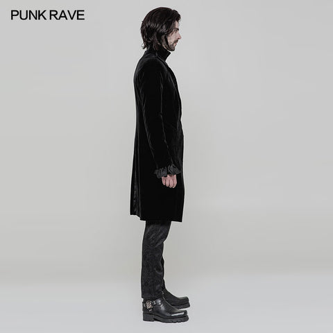 Gothic Mens Simple Long Sleeve Three-quarter Coat