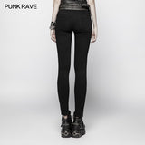 Punk Hollow-out Rope Stretch Trousers