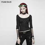 Punk Hollow-out Long Sleeve T-shirt