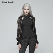 Gorgeous Gothic Lace Shirt Long Sleeve Vintage Blouse