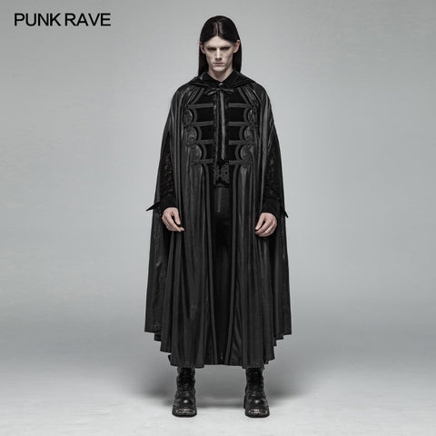 Gothic Mens Black Retro Mystic Cloak