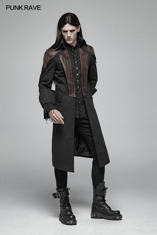 Steampunk Mens Mid-length Coat