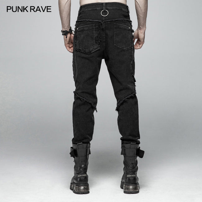 Punk Broken Hole Net Trousers
