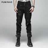 Punk Broken Hole Net Trousers