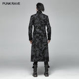 Punk Mens Dragon Totem Detachable Coat