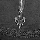 Punk Mens Dragon Totem Detachable Coat