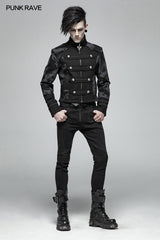 Punk Mens Dragon Totem Detachable Coat