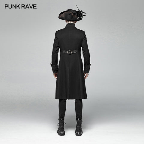 Steampunk Stand-up Collar Mid-length Coat