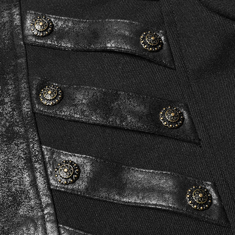 Steampunk Stand-up Collar Mid-length Coat