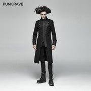 Steampunk Stand-up Collar Mid-length Coat