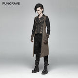 Steampunk The Rope Long Zipper Vest