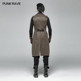 Steampunk The Rope Long Zipper Vest