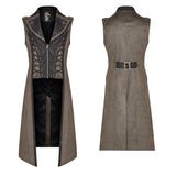 Steampunk The Rope Long Zipper Vest