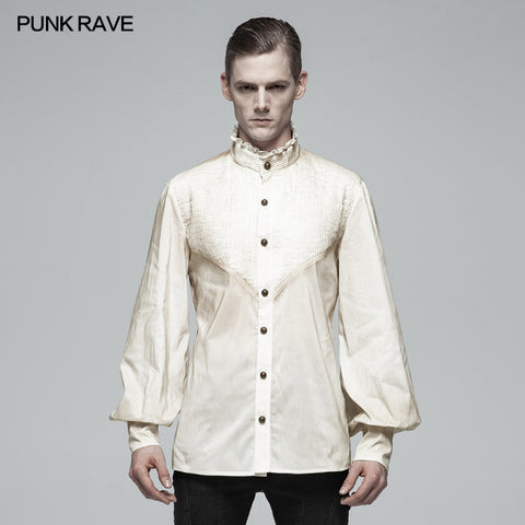 Gothic Mens Daily Wear Thin Shirts