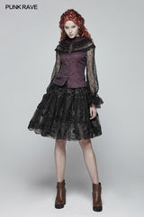 Steampunk Translucent Lace Sleeve Vintage Shirt
