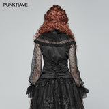Steampunk Translucent Lace Sleeve Vintage Shirt