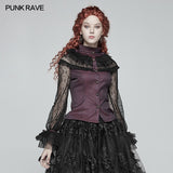 Steampunk Translucent Lace Sleeve Vintage Shirt