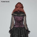Steampunk Translucent Lace Sleeve Vintage Shirt
