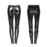 Punk Pressure Adhesive Faux Leather Woven Trousers