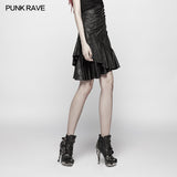Punk High Waist Stretch Half Skirt