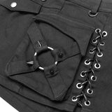 Steampunk Asymmetric Lace-up Skirt