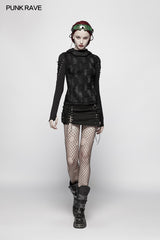 Steampunk Asymmetric Lace-up Skirt