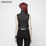 Punk WOMENS HIGH-NECK Warrior Vest