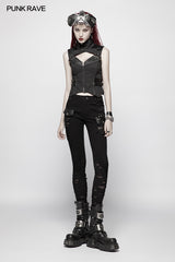 Punk WOMENS HIGH-NECK Warrior Vest