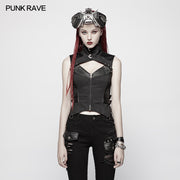 Punk WOMENS HIGH-NECK Warrior Vest