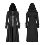 Punk WOMENS DARK Hooded Knit Jacket