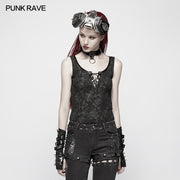 Punk Collar Cover Sleeveless Vest
