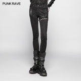 Punk Denim Trousers Water-washed Long Jeans