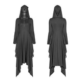 Gothic Bat Wing Hooded Long Sleeves Asymmetrical Dress
