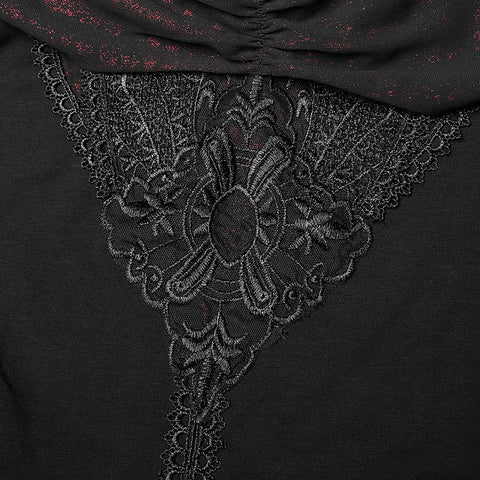 Gothic Off-shoulder Short T-shirt